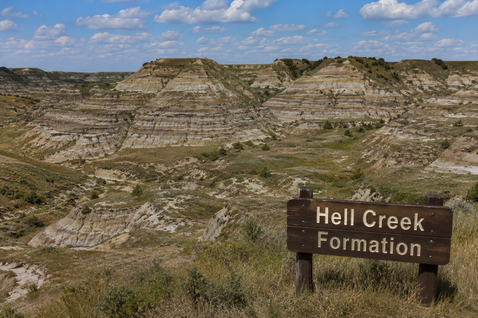 Hell Creek fossil accent image